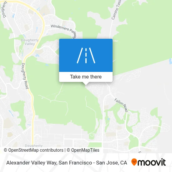 Alexander Valley Way map