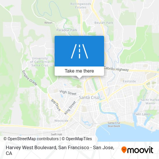 Harvey West Boulevard map