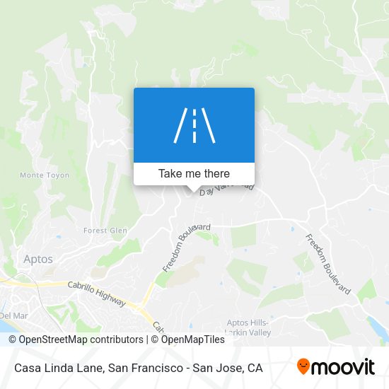 Casa Linda Lane map