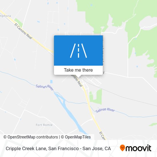 Cripple Creek Lane map