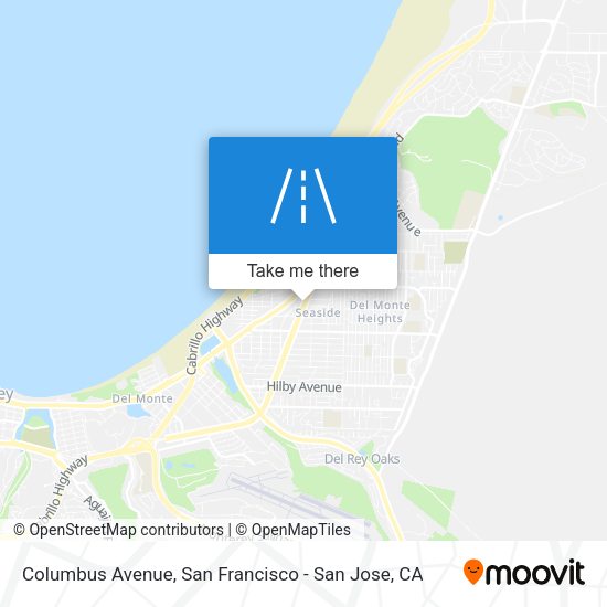 Mapa de Columbus Avenue