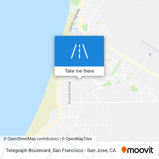 Mapa de Telegraph Boulevard