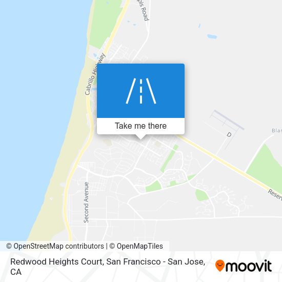 Redwood Heights Court map