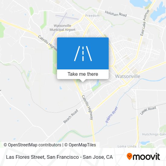 Las Flores Street map