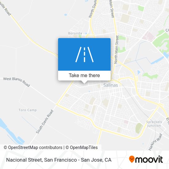 Mapa de Nacional Street