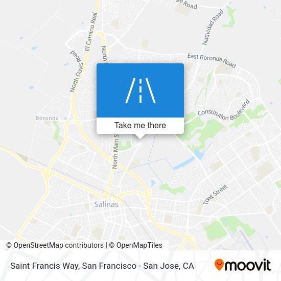 Saint Francis Way map