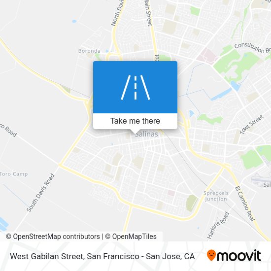 Mapa de West Gabilan Street