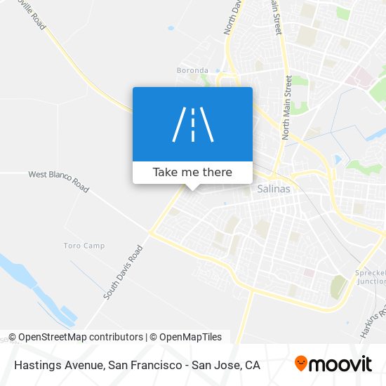 Mapa de Hastings Avenue