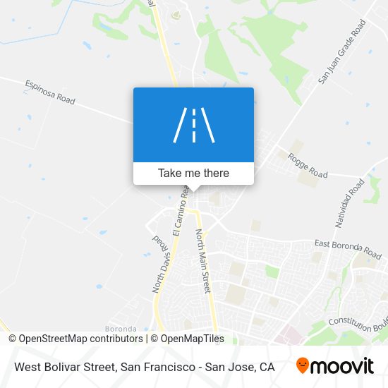 Mapa de West Bolivar Street