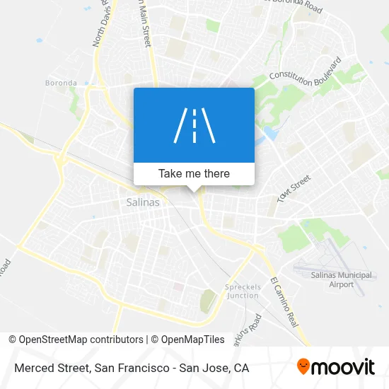 Merced Street map
