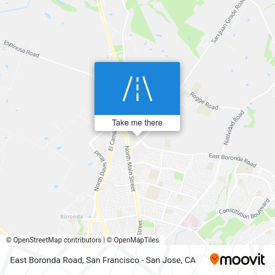 East Boronda Road map