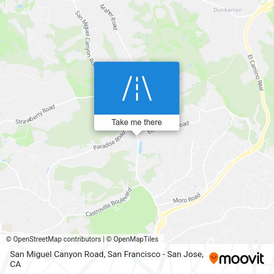 San Miguel Canyon Road map