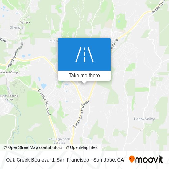 Oak Creek Boulevard map