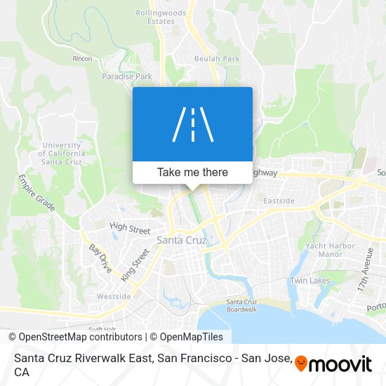 Santa Cruz Riverwalk East map