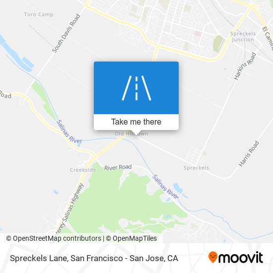 Spreckels Lane map