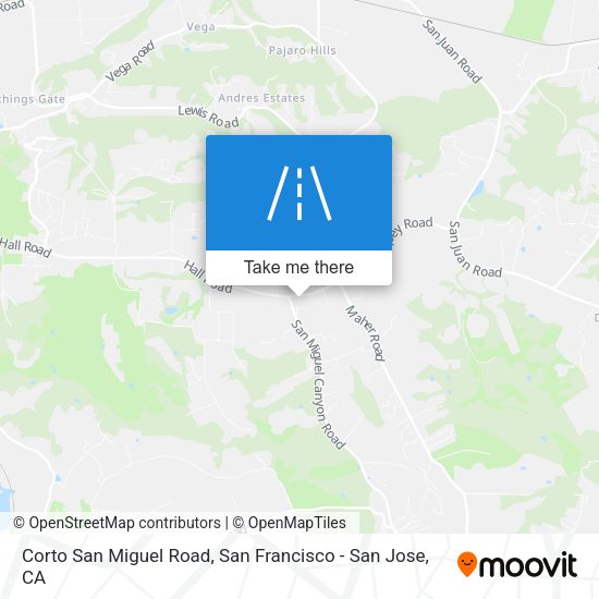 Corto San Miguel Road map