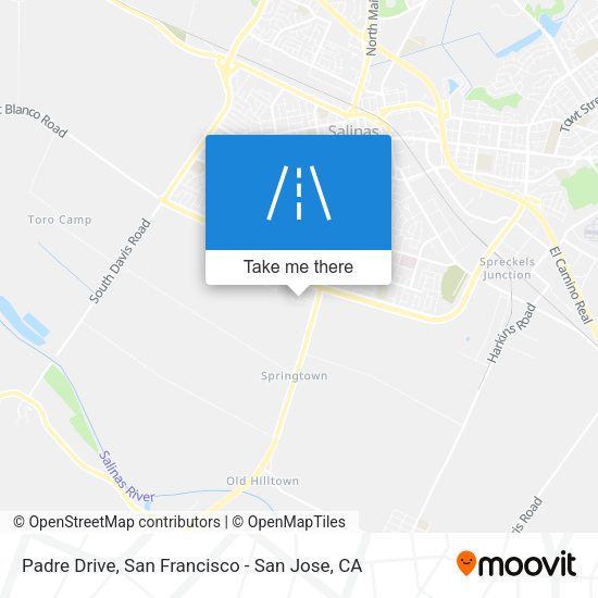 Padre Drive map