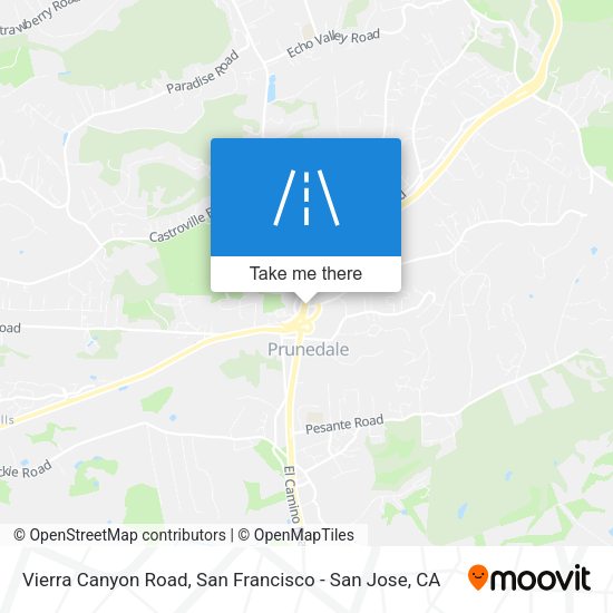 Vierra Canyon Road map