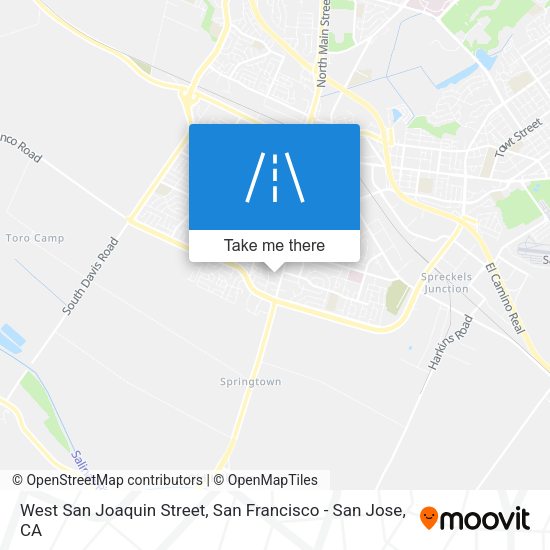 West San Joaquin Street map