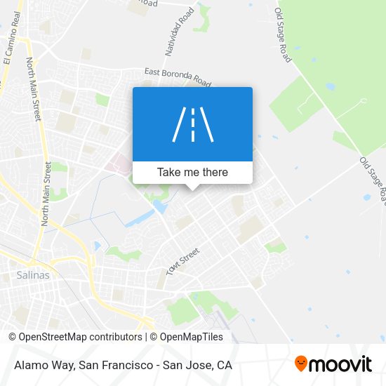 Alamo Way map