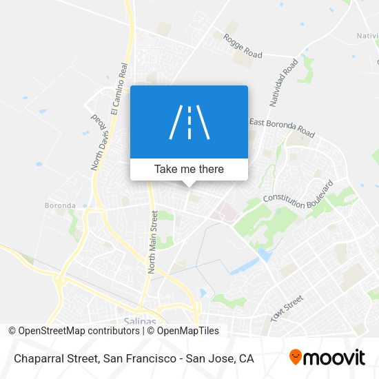 Chaparral Street map