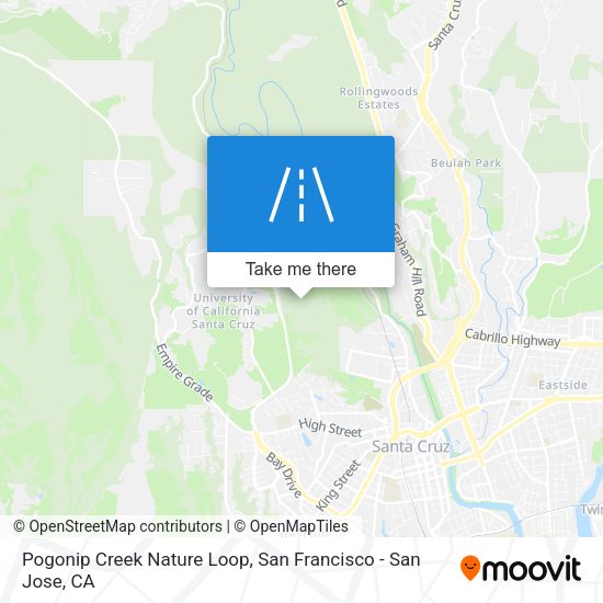 Pogonip Creek Nature Loop map