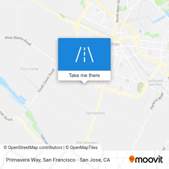Primavera Way map
