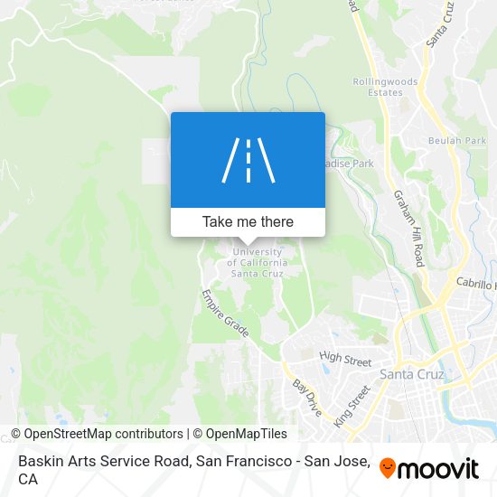 Mapa de Baskin Arts Service Road