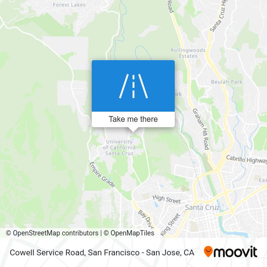 Cowell Service Road map