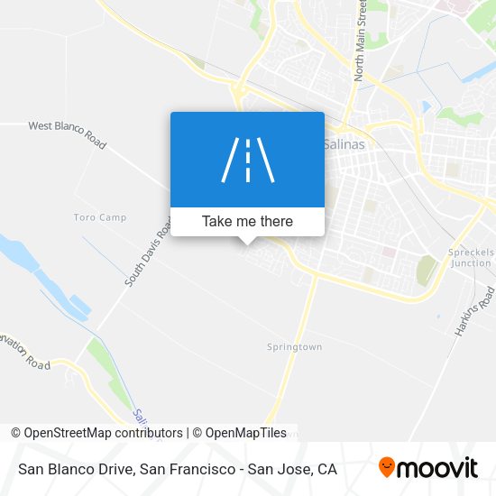 San Blanco Drive map