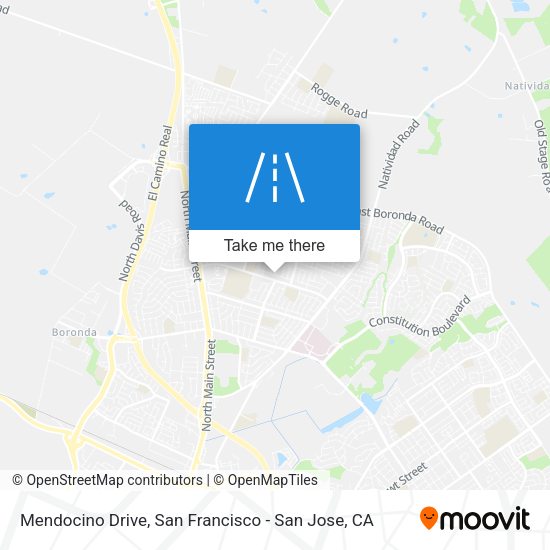 Mendocino Drive map