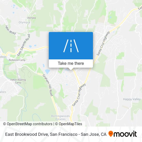 East Brookwood Drive map