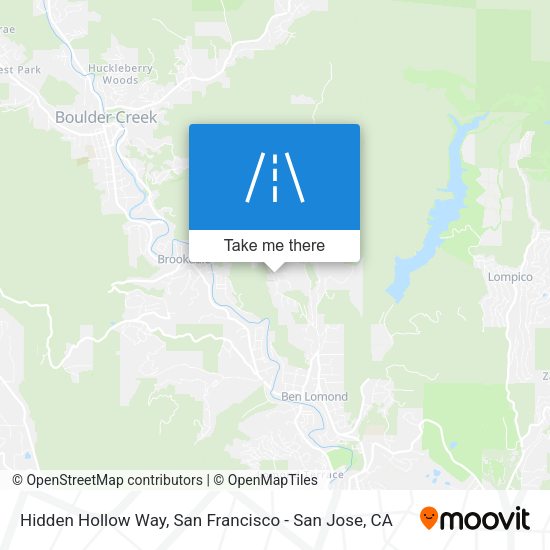 Hidden Hollow Way map