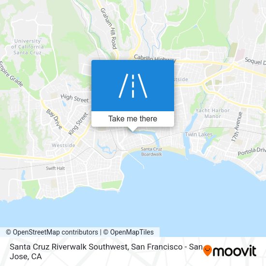 Mapa de Santa Cruz Riverwalk Southwest