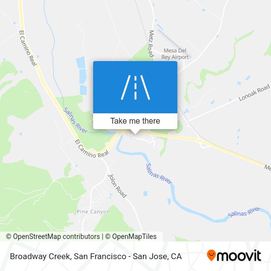 Mapa de Broadway Creek