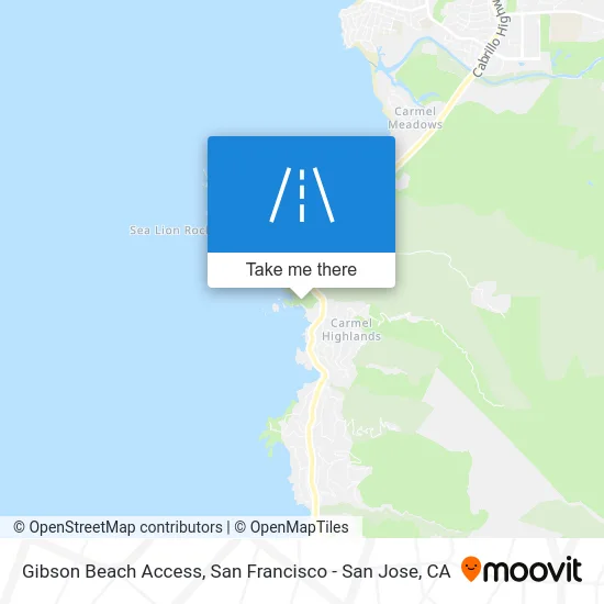 Gibson Beach Access map