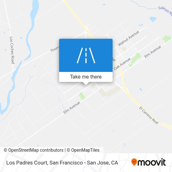Los Padres Court map