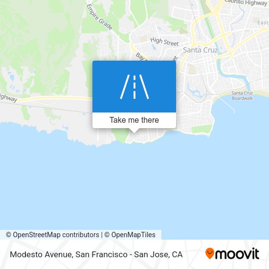 Mapa de Modesto Avenue