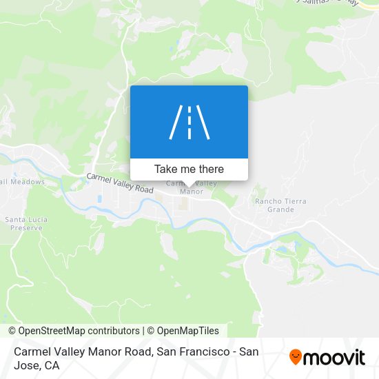 Carmel Valley Manor Road map
