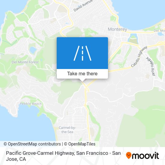 Pacific Grove-Carmel Highway map
