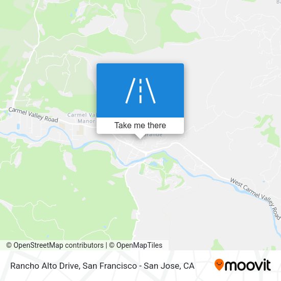 Rancho Alto Drive map