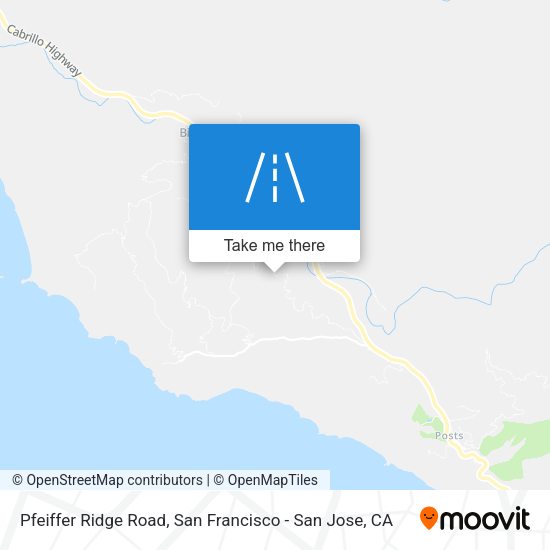 Pfeiffer Ridge Road map
