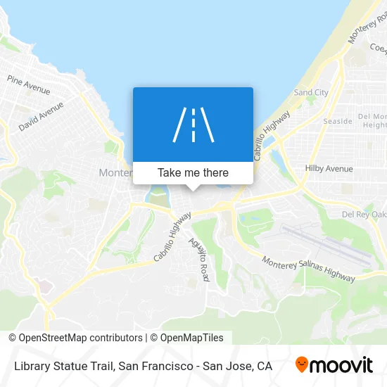 Library Statue Trail map