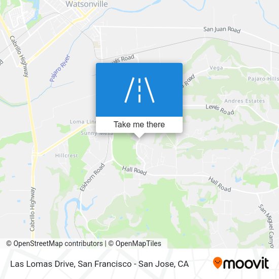 Las Lomas Drive map