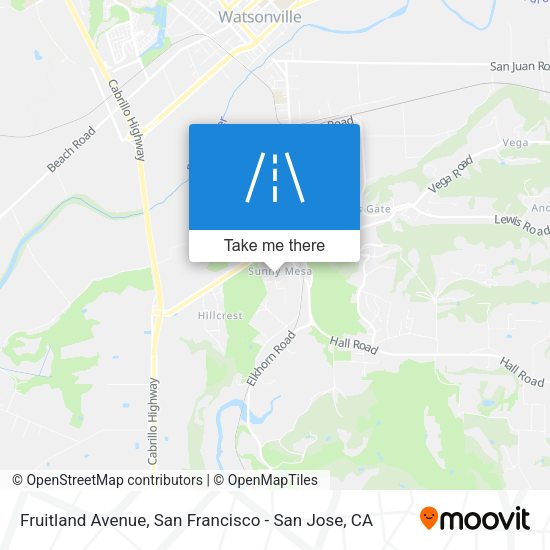 Fruitland Avenue map