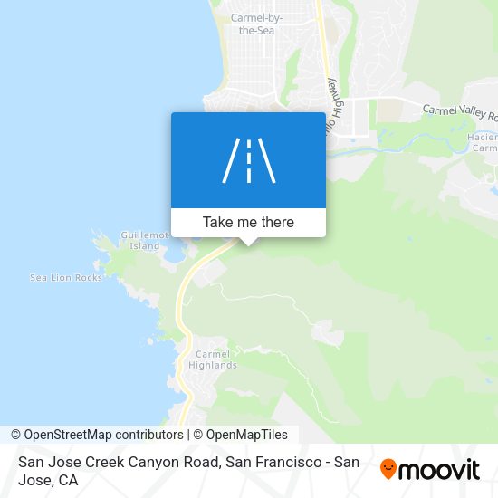 San Jose Creek Canyon Road map