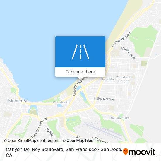 Canyon Del Rey Boulevard map
