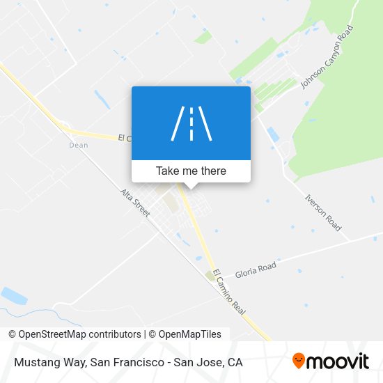 Mustang Way map