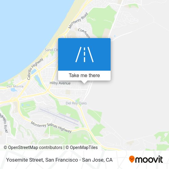 Yosemite Street map