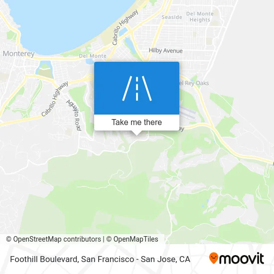 Foothill Boulevard map
